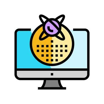 Dot technology quantum color icon vector illustration Stock Illustration