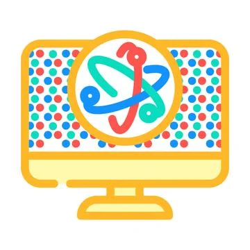Dot technology quantum color icon vector illustration 스톡 일러스트