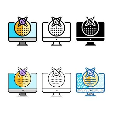Dot technology quantum color looks icon vector Stockillustratie