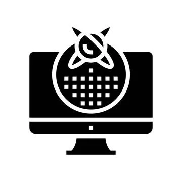Dot technology quantum glyph icon vector illustration Stock Illustration