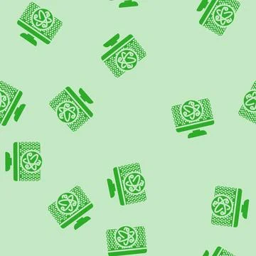 Dot technology quantum glyph vector seamless pattern Stock Illustration