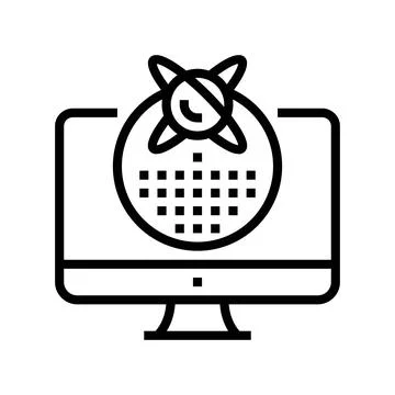 Dot technology quantum line icon vector illustration 스톡 일러스트