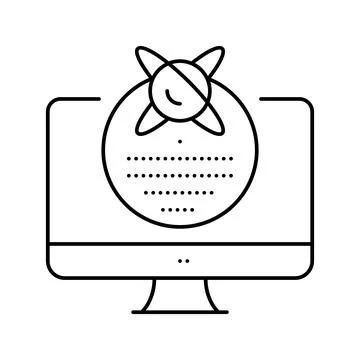 Dot technology quantum line icon vector illustration Stock Illustration