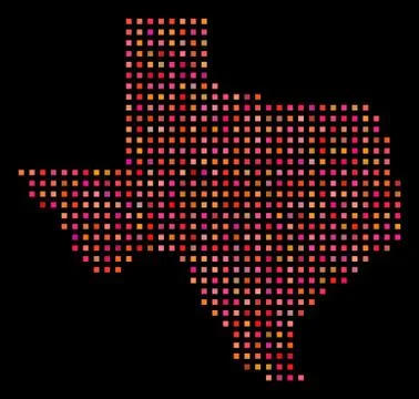 Dot Texas Map イラスト素材