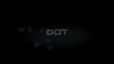 Dot title metal text on black alpha channel background Stock Footage 295906809