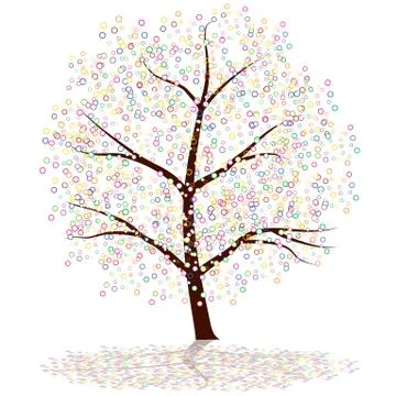Dot tree Stock Illustration