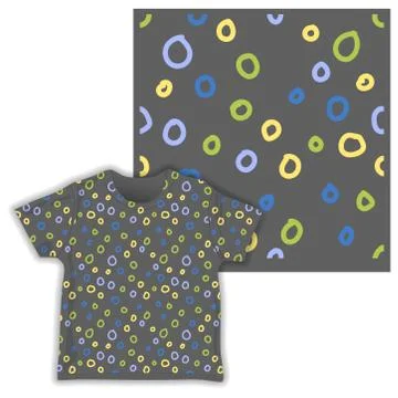 Dot triangular cute seamless pattern ready for shirt fabric industry Stock Illustration