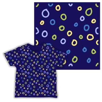 Dot triangular cute seamless pattern ready for shirt fabric industry Stock Illustration