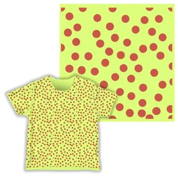 Dot triangular cute seamless pattern ready for shirt fabric industry Stock Illustration