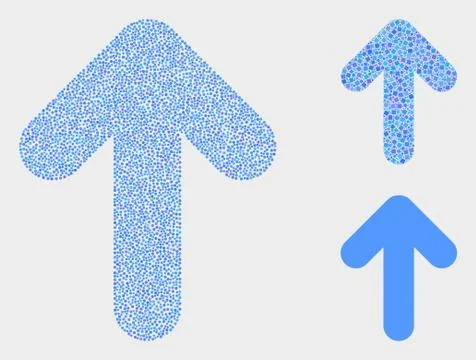 Dot Vector Up Arrow Icons Illustrazione stock