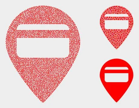 Dot Vector Bank Card Pointer Icons Illustrazione stock