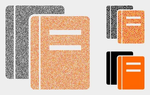 Dot Vector Books Icons Stock Illustration