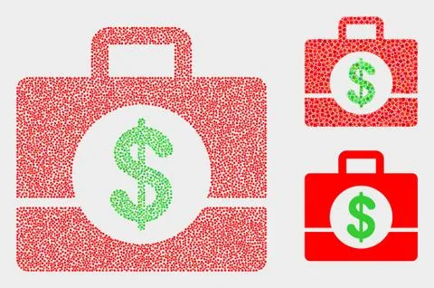 Dot Vector Business Case Icons Illustrazione stock