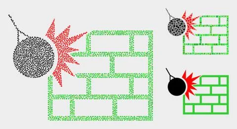 Dot Vector Crush the Wall Icons Stock Illustration