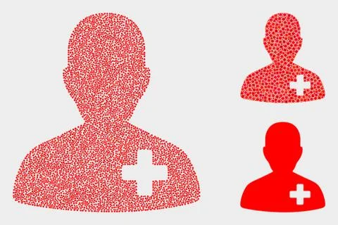 Dot Vector Doctor Icons Illustrazione stock