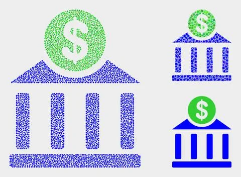Dot Vector Dollar Bank Office Icons Ilustración de archivo