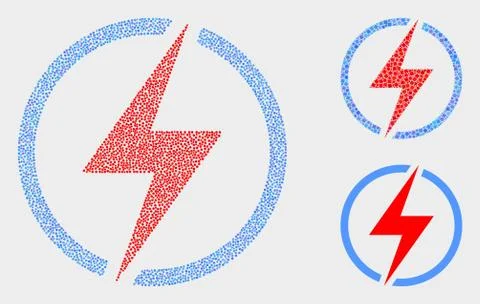 Dot Vector Electricity Icons Stock Illustration