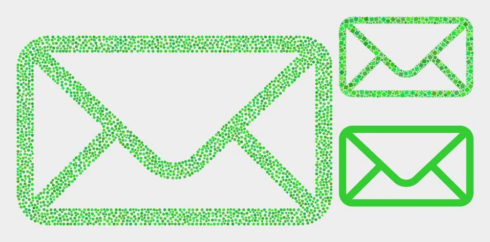 Dot Vector Envelope Icons Stock Illustration