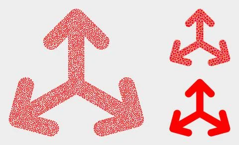 Dot Vector Expand Arrows Icons Stock Illustration