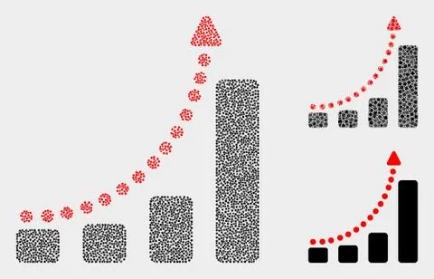 Dot Vector Fast Growing Trend Icons Illustrazione stock