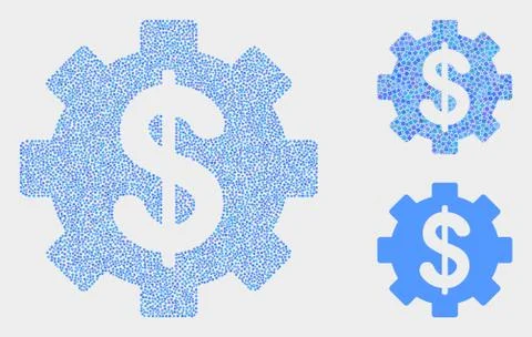 Dot Vector Financial Settings Icons Illustrazione stock