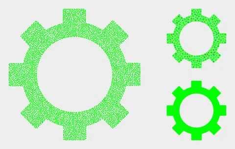 Dot Vector Gear Icons 스톡 일러스트