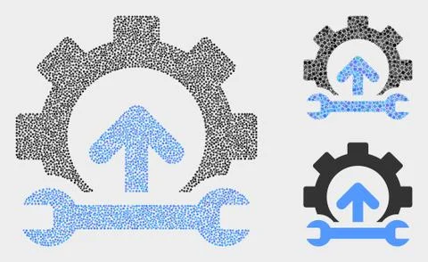 Dot Vector Gear Integration Arrow Icons 스톡 일러스트
