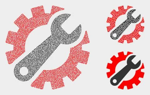 Dot Vector Gear Tools Icons イラスト素材