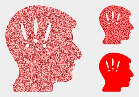 Dot Vector Headache Icons Illustrazione stock