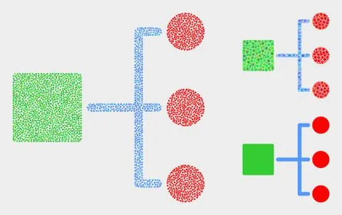 Dot Vector Hierarchy Icons Ilustración de archivo