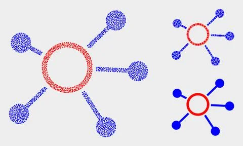 Dot Vector Links Icons 스톡 일러스트