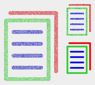 Dot Vector List Page Icons Stock Illustration