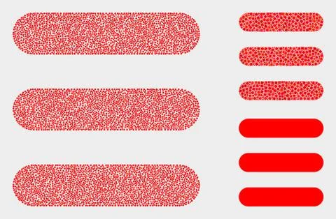 Dot Vector Menu List Icons Stock Illustration