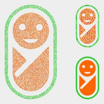 Dot Vector New Born Icons 스톡 일러스트
