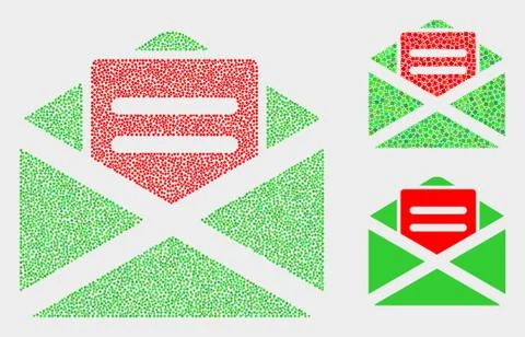 Dot Vector Open Mail Icons Stock Illustration