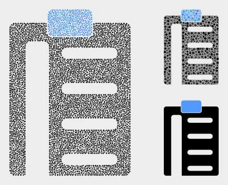 Dot Vector Pad List Items Icons Illustrazione stock