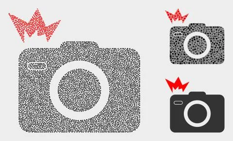 Dot Vector Photo Flash Icons Stock Illustration