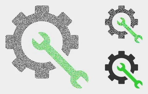 Dot Vector Service Tools Icons Illustrazione stock