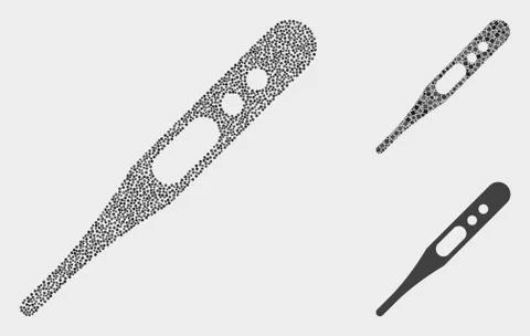 Dot Vector Thermometer Icons Illustrazione stock