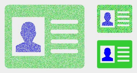 Dot Vector User Card Icons Stock Illustration