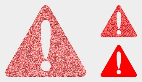 Dot Vector Warning Icons 스톡 일러스트