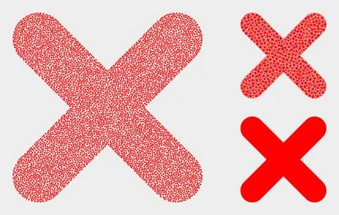 Dot Vector X-Cross Icons Illustrazione stock