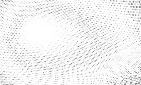Dot wave pattern abstract halftone background Stock Illustration