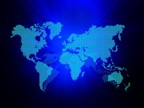 Dot World map business background Stock Illustration