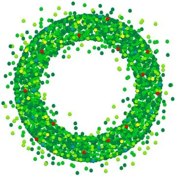 Dot wreath Stock Illustration