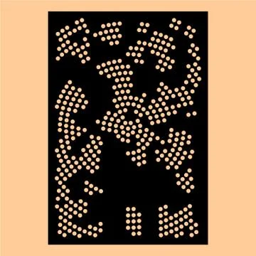 Doted Decorative vector CNC Laser Cut Panel Stock Illustration