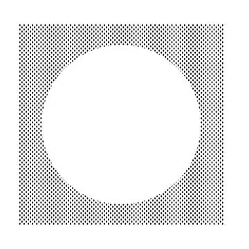 Doted Rectangle Circle Border Template Stockillustratie