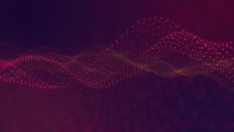 Doted red particles strings rolling motion Stock Footage 257087023