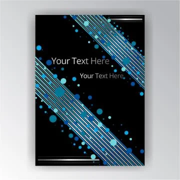 Dotes and diagonal lines page decoration with bokeh shiny and glow sequins gr Stock Illustration