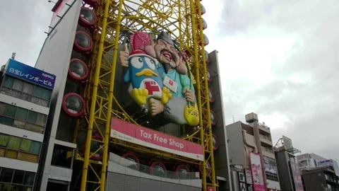 Dotomobori hyperlapse donkey horte Vídeo Stock 71010379